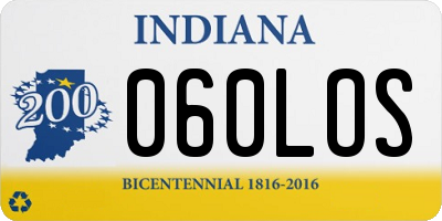 IN license plate 060LOS