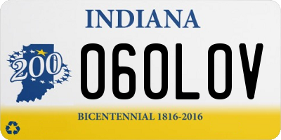 IN license plate 060LOV
