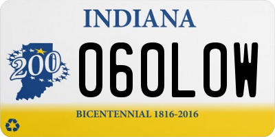 IN license plate 060LOW