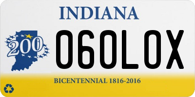 IN license plate 060LOX