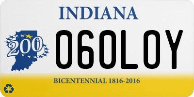 IN license plate 060LOY