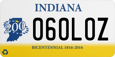 IN license plate 060LOZ