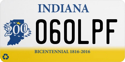 IN license plate 060LPF