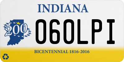 IN license plate 060LPI