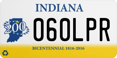 IN license plate 060LPR