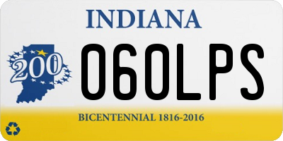 IN license plate 060LPS