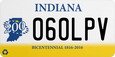 IN license plate 060LPV
