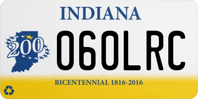 IN license plate 060LRC