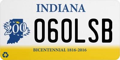 IN license plate 060LSB