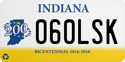 IN license plate 060LSK