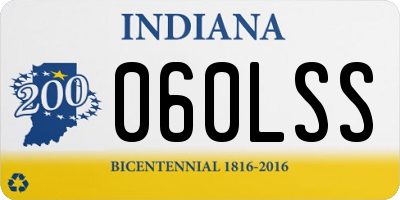 IN license plate 060LSS