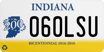 IN license plate 060LSU