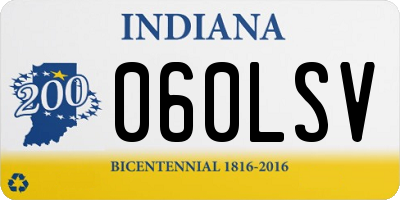 IN license plate 060LSV