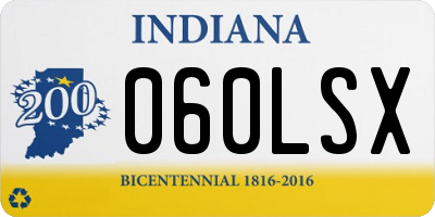 IN license plate 060LSX