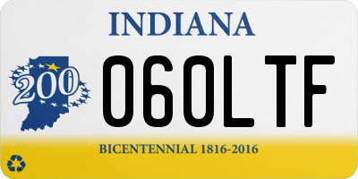 IN license plate 060LTF