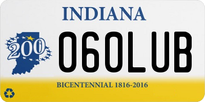 IN license plate 060LUB