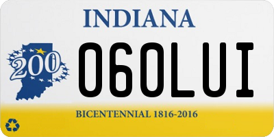IN license plate 060LUI