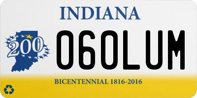IN license plate 060LUM