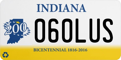 IN license plate 060LUS