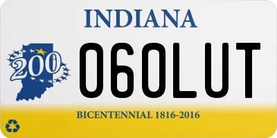 IN license plate 060LUT