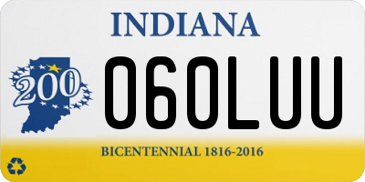 IN license plate 060LUU
