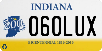 IN license plate 060LUX