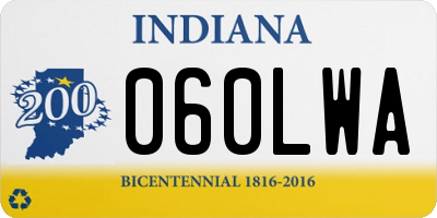 IN license plate 060LWA