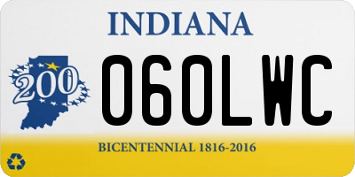 IN license plate 060LWC