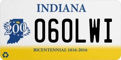 IN license plate 060LWI