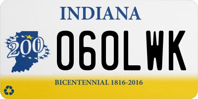 IN license plate 060LWK