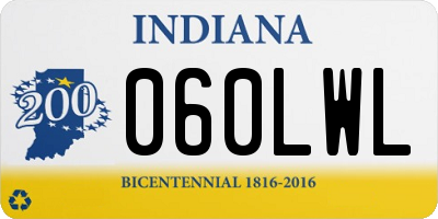 IN license plate 060LWL