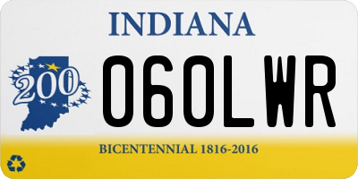 IN license plate 060LWR