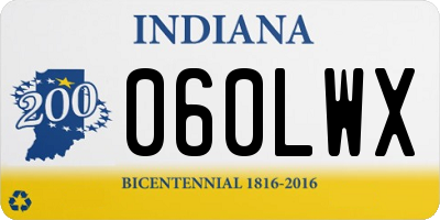 IN license plate 060LWX