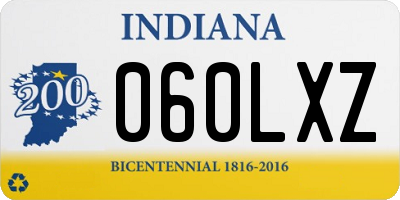 IN license plate 060LXZ