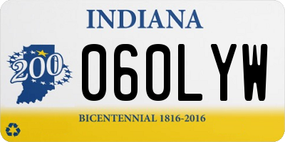 IN license plate 060LYW