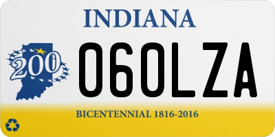 IN license plate 060LZA