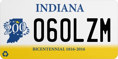 IN license plate 060LZM
