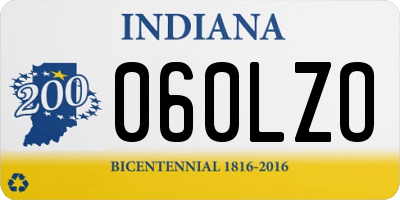 IN license plate 060LZO