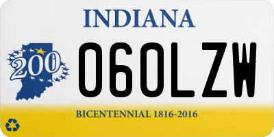 IN license plate 060LZW