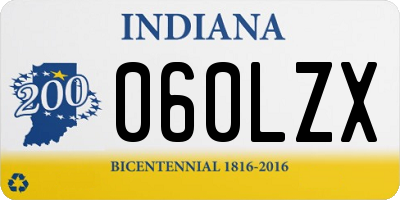 IN license plate 060LZX