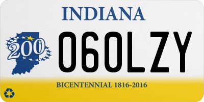 IN license plate 060LZY