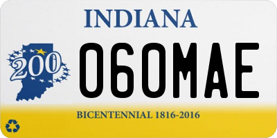 IN license plate 060MAE