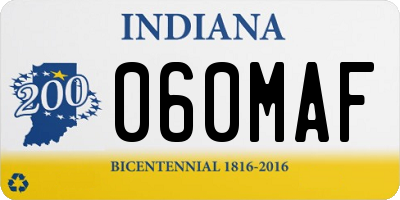 IN license plate 060MAF