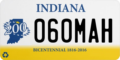 IN license plate 060MAH