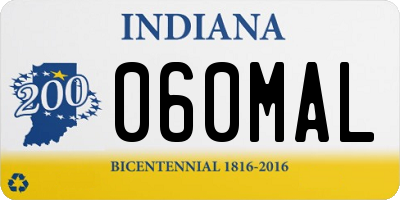 IN license plate 060MAL