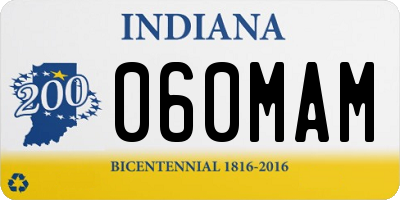 IN license plate 060MAM