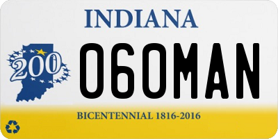 IN license plate 060MAN