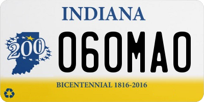 IN license plate 060MAO