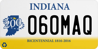 IN license plate 060MAQ