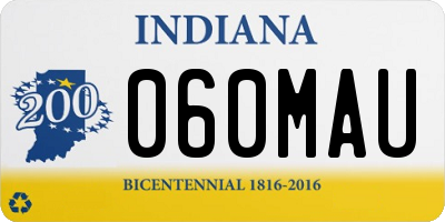 IN license plate 060MAU